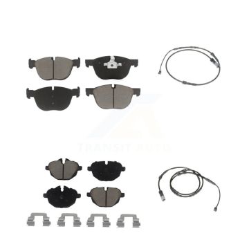Front Rear Ceramic Disc Brake Pads And Wear Sensors Kit For 2017 BMW X4 M40i KCW-100156