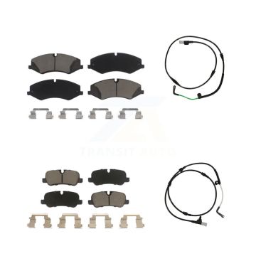 Front Rear Ceramic Disc Brake Pads And Wear Sensors Kit For Land Rover LR4 KCW-100159