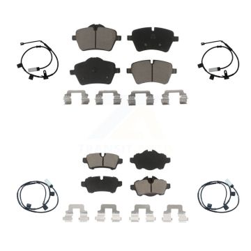 Front Rear Ceramic Disc Brake Pads And Wear Sensors Kit For Mini Cooper 1.6L KCW-100171