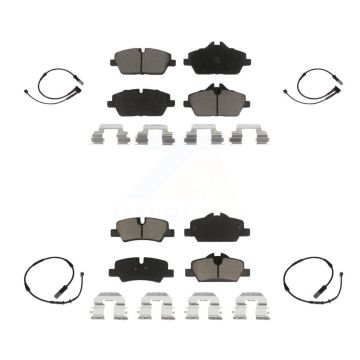 Front Rear Ceramic Disc Brake Pads And Wear Sensors Kit For Mini Cooper KCW-100173