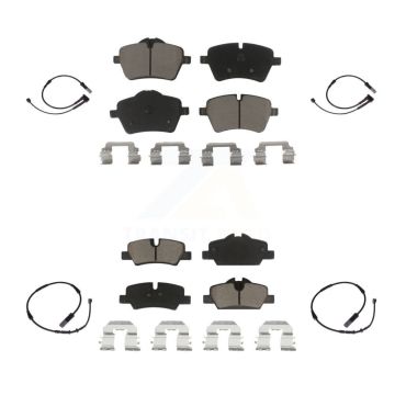 Front Rear Ceramic Disc Brake Pads And Wear Sensors Kit For Mini Cooper KCW-100175