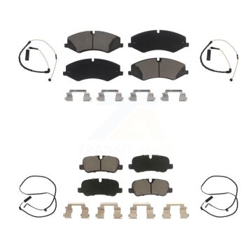 Front Rear Ceramic Disc Brake Pads And Wear Sensors Kit For Land Rover Range KCW-100176