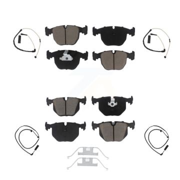 Front Rear Ceramic Disc Brake Pads And Wear Sensors Kit For Land Rover Range KCW-100177