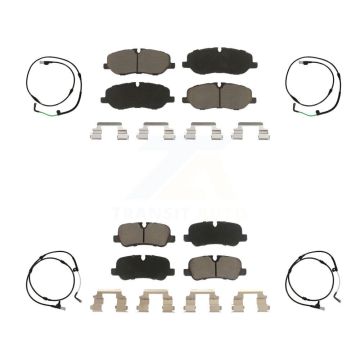 Front Rear Ceramic Disc Brake Pads And Wear Sensors Kit For 2005-2009 Land Rover LR3 4.4L KCW-100183