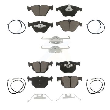 Front Rear Ceramic Disc Brake Pad Wear Sensor Kit For 2013 BMW X1 xDrive35i with AWD 3.0L KCW-100194
