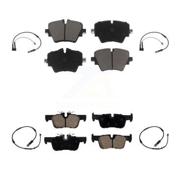 Front Rear Ceramic Brake Pads & Wear Sensor Kit For BMW X1 Mini Cooper Countryman X2 228i KCW-100196