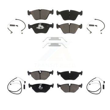 Front Rear Ceramic Disc Brake Pads And Wear Sensors Kit For BMW Z4 KCW-100202