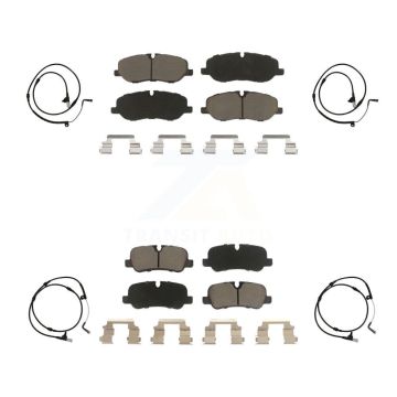 Front Rear Ceramic Disc Brake Pads And Wear Sensors Kit For Land Rover Range Sport KCW-100205