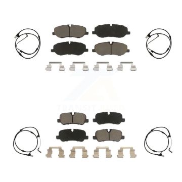 Front Rear Ceramic Disc Brake Pads And Wear Sensors Kit For Land Rover Range Sport KCW-100206