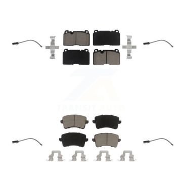 Front Rear Ceramic Disc Brake Pads And Wear Sensors Kit For Audi Q5 To 5 3 2015 KCW-100208