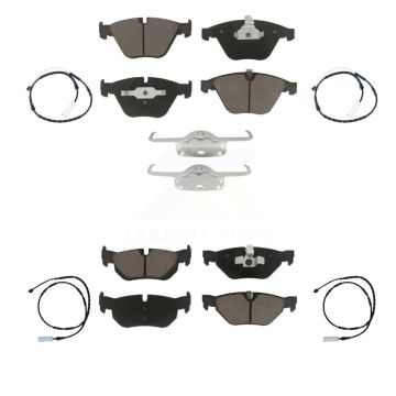 Front Rear Ceramic Disc Brake Pads And Wear Sensors Kit For 2012 BMW 328i xDrive 3.0L KCW-100210
