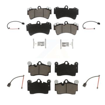 Front Rear Ceramic Disc Brake Pads And Wear Sensors Kit For Audi Q7 Porsche Cayenne KCW-100212
