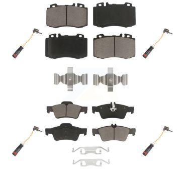 Front Rear Ceramic Brake Pad Wear Sensor Kit For Mercedes-Benz E350 SL500 SL550 E550 S500 KCW-100219