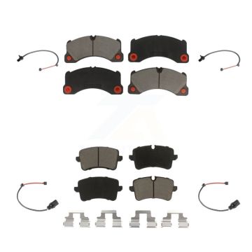 Front Rear Ceramic Disc Brake Pads & Wear Sensor Kit For Porsche Macan with Rotor KCW-100222