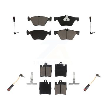Front Rear Ceramic Disc Brake Pads And Wear Sensors Kit For Mercedes-Benz CLK320 KCW-100224