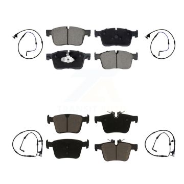 Front Rear Ceramic Disc Brake Pads And Wear Sensors Kit For Jaguar XE XF KCW-100226