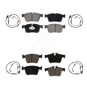 Front Rear Ceramic Disc Brake Pads And Wear Sensors Kit For Jaguar XE KCW-100228