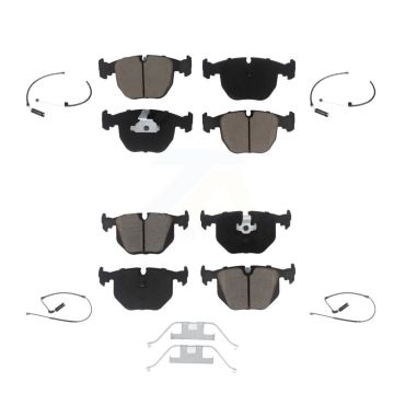 Front Rear Ceramic Disc Brake Pads And Wear Sensors Kit For BMW X5 KCW-100231