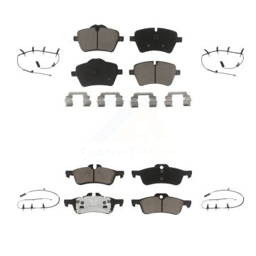 Front Rear Ceramic Disc Brake Pads And Wear Sensors Kit For Mini Cooper KCW-100241