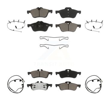 Front Rear Ceramic Disc Brake Pads And Wear Sensors Kit For 2006 Mini Cooper 1.6L KCW-100244