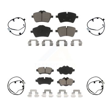 Front Rear Ceramic Disc Brake Pads And Wear Sensors Kit For Mini Cooper KCW-100247