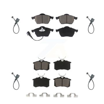 Front Rear Ceramic Disc Brake Pads And Extra Wear Sensors Kit For 2003-2006 Audi TT 1.8L KCW-100250