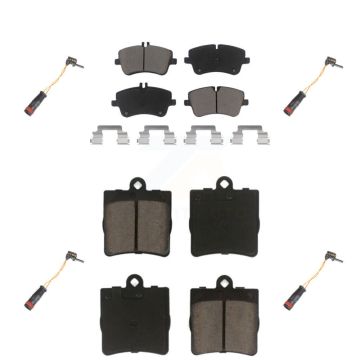 Front Rear Ceramic Disc Brake Pads And Wear Sensors Kit For Mercedes-Benz C230 C240 KCW-100274