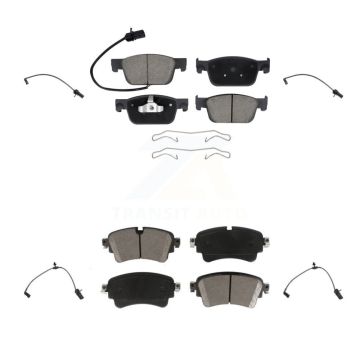 Front Rear Ceramic Disc Brake Pads And Extra Wear Sensors Kit For Audi A4 Quattro KCW-100279
