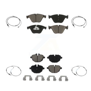 Front Rear Ceramic Disc Brake Pad & Wear Sensor Kit For BMW 535i 528i 535d ActiveHybrid 5 KCW-100287
