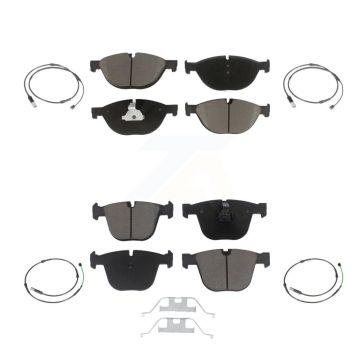 Front Rear Ceramic Disc Brake Pads And Wear Sensors Kit For BMW 535i GT xDrive 550i KCW-100288