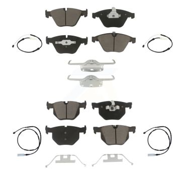 Front Rear Ceramic Disc Brake Pads And Wear Sensors Kit For BMW 335i 335is 335d KCW-100298