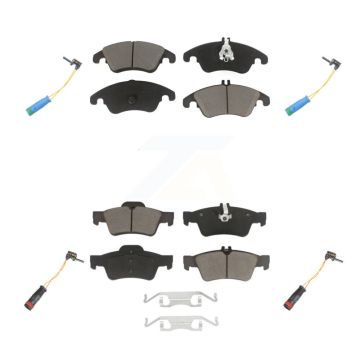 Front Rear Ceramic Disc Brake Pads And Wear Sensors Kit For Mercedes-Benz E400 KCW-100307