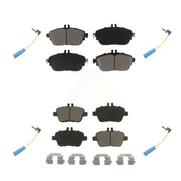 Front Rear Ceramic Disc Brake Pads & Wear Sensor Kit For Mercedes-Benz CLA250 GLA250 2.0L KCW-100310
