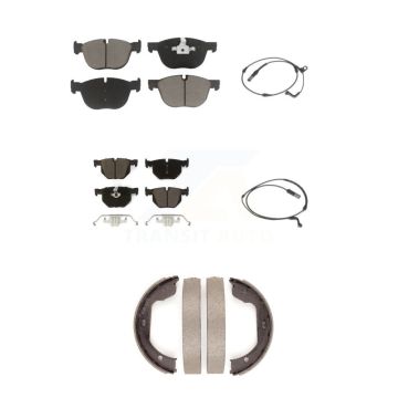 Front Rear Ceramic Disc Brake Pads And Wear Sensors Kit (5Pc) For BMW X5 X6 KCW-100348