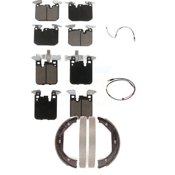 Front Rear Ceramic Disc Brake Pads And Wear Sensors Kit (5Pc) For BMW M3 M2 KCW-100364