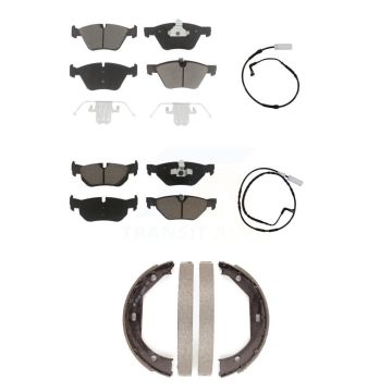 Front Rear Ceramic Disc Brake Pad Wear Sensor Kit (5Pc) For 2007 BMW 328i Wagon with 3.0L KCW-100378