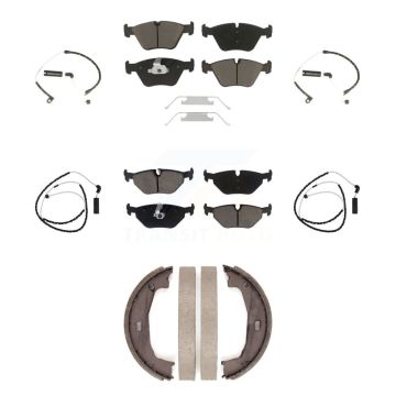 Front Rear Ceramic Disc Brake Pads And Wear Sensors Kit (7Pc) For BMW Z4 KCW-100400