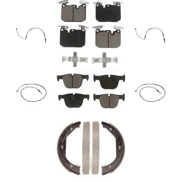 Front Rear Ceramic Brake Pad Wear Sensor Kit (7Pc) For BMW 435i xDrive 440i Gran Coupe GT KCW-100407
