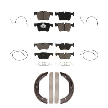 Front Rear Ceramic Disc Brake Pad And Wear Sensor Kit (7Pc) For BMW 320i xDrive 328d 2.0L KCW-100417