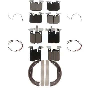 Front Rear Ceramic Disc Brake Pads And Wear Sensors Kit (7Pc) For BMW M3 M2 KCW-100420