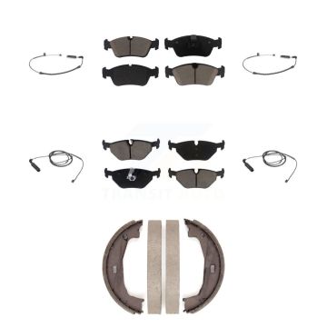 Front Rear Ceramic Brake Pad And Wear Sensor Kit (7Pc) For BMW 325i 325Ci 320i 323Ci 323i KCW-100438