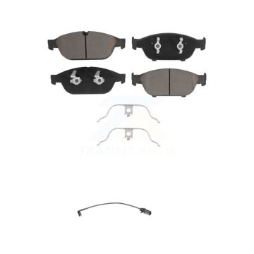 Front Ceramic Disc Brake Pads And Wear Sensors Kit For Audi A6 Quattro KCW-100455