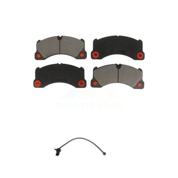 Front Ceramic Disc Brake Pads And Wear Sensors Kit For Porsche Macan except Rotor KCW-100477