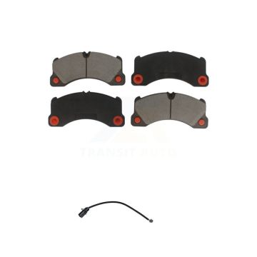 Front Ceramic Disc Brake Pads And Wear Sensors Kit For 2017 Porsche Macan 2.0L KCW-100478