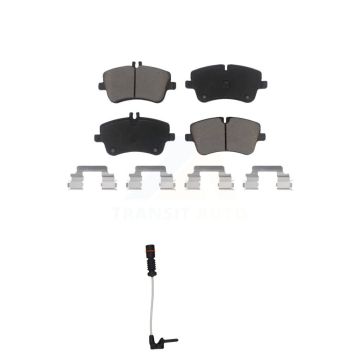 Front Ceramic Brake Pad And Wear Sensor Kit For 2003 Mercedes-Benz CLK320 Coupe with 3.2L KCW-100489