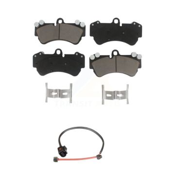 Front Ceramic Disc Brake Pads And Wear Sensors Kit For Porsche Cayenne KCW-100525