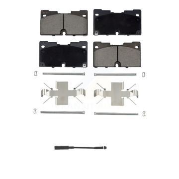 Front Ceramic Brake Pad & Wear Sensor Kit For GMC Chevrolet Silverado 1500 Sierra Limited KCW-100543