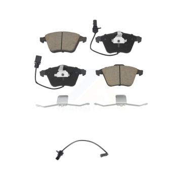 Front Ceramic Disc Brake Pads And Extra Wear Sensors Kit For 2011 Audi A6 KCW-100590
