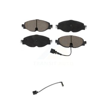 Front Ceramic Brake Pad And Extra Wear Sensor Kit For 2016 Audi TT Quattro Base with 2.0L KCW-100600