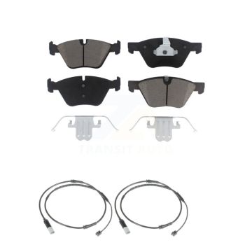 Front Ceramic Disc Brake Pads And Wear Sensor Pairs Kit For BMW 528i KCW-100606